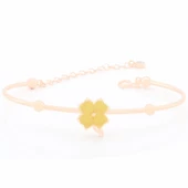 Yonca Şeklinde Sarı Zirkonlu Bileklik thumbnail 2