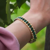 Peridot Taşlı Gold Kaplama Kelepçe thumbnail 1