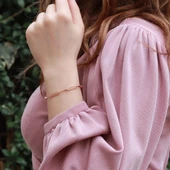 Rose Gold Kaplama Trend Geçme Zincir Bileklik thumbnail 2