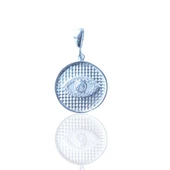 Zirkon Taşlı Göz Gümüş Kolye Ucu thumbnail 1