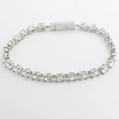 Mini Elips Su Yolu Sky Diamond Gümüş Bileklik thumbnail 3