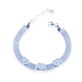 Hasır Kalpli Gümüş Bileklik thumbnail 3