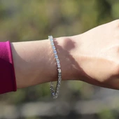 Baget Kesim Su Yolu Sky Diamond Gümüş Bileklik thumbnail 1