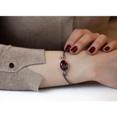 El İşi Tasarım Otantik Mistik Topaz Gümüş Bileklik thumbnail 2