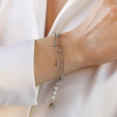 Top Trend Zincirli Gümüş Bileklik thumbnail 1