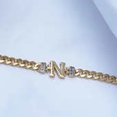 Kişiye ÖzelHarf Gümüş Gurmet Bileklik thumbnail 5