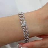 Zirkon Taşlı Gurmet Model Gümüş Bileklik thumbnail 4