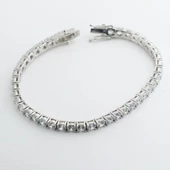 3 mm Zirkon Taşlı Su Yolu Gümüş Bileklik thumbnail 4