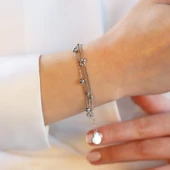 Top Trend Zincirli Gümüş Bileklik thumbnail 2