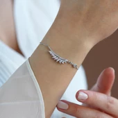 Mekik Modeli Gümüş Asansörlü Bileklik - 1