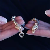 Kaplan Başlı Dorika Gümüş Bileklik thumbnail 3