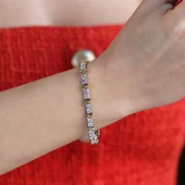 Tffny X Model Zirkon Taşlı Gümüş Bileklik thumbnail 2