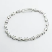 Sıra Taşlı Su Yolu Sky Diamond Gümüş Bileklik thumbnail 3