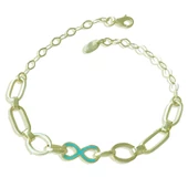 Fortuna Sonsuzluk Gold Kaplama Gümüş Bileklik thumbnail 4