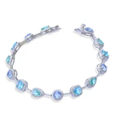 Doğal Taşlı Su Yolu Gümüş Bileklik thumbnail 2