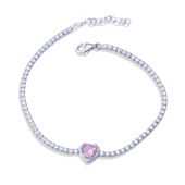 Kalpli Pembe Taşlı Su Yolu Bileklik thumbnail 2