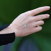 Melek Zirkon Taşlı 925 Ayar Gümüş Şahmeran thumbnail 3