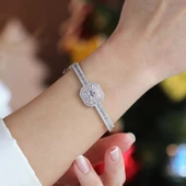 Baget Oval Taş Eurostar Gümüş Kelepçe thumbnail 1