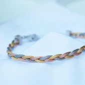 Örgü Modeli Gümüş Dorika Bileklik thumbnail 3