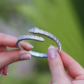 Serpent Full Zirkon Taşlı Gümüş Kelepçe thumbnail 4