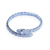 Serpent Full Zirkon Taşlı Gümüş Kelepçe thumbnail 5