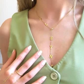 Y Model Kişiye Özel Gümüş Kolye thumbnail 1