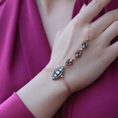 Elmas Montür Mekik Model Rose Gold Kaplama Gümüş Şahmeran thumbnail 3