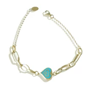 Fortuna Kalp Gold Kaplama Gümüş Bileklik thumbnail 4