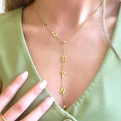 Y Model Kişiye Özel Gümüş Kolye thumbnail 2