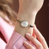 Barok İnci Otantik Gümüş Kelepçe thumbnail 5