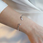 Fatma Ana Eli Sallantı Figürlü Gümüş Kelepçe thumbnail 4