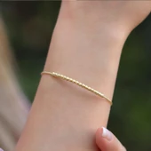 Gold Kaplama Dorika Gümüş Bileklik thumbnail 2