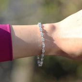 Sıra Taşlı Su Yolu Sky Diamond Gümüş Bileklik thumbnail 1