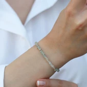 Aquamarin Taşlı Asansörlü Gümüş Bileklik thumbnail 3