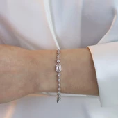 Baget Taşlı Su Yolu Gümüş Bileklik thumbnail 2