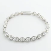 Mini Taş Detaylı Su Yolu Sky Diamond Gümüş Bileklik thumbnail 3