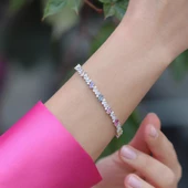 Renkli Zirkon Taşlı Krizent Su Yolu Bileklik thumbnail 2