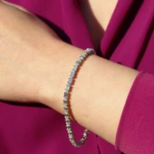 Baget Kesim Su Yolu Sky Diamond Gümüş Bileklik thumbnail 2