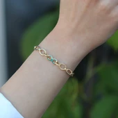 Fortuna Sonsuzluk Gold Kaplama Gümüş Bileklik thumbnail 3