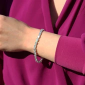 Elips Su Yolu Sky Diamond Gümüş Bileklik thumbnail 3
