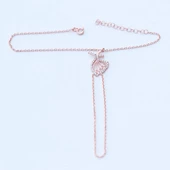 Zirkon Taşlı Rose Gold Kaplama Mevlana 925 Ayar Gümüş Şahmeran thumbnail 2