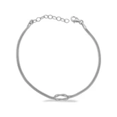 Gönül Bağı Modeli Düğüm Çift Gümüş Bileklik thumbnail 4