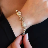 Kaplan Başlı Dorika Gümüş Bileklik thumbnail 1