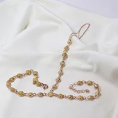 Rose Gold Kaplama Kehribar Taş 925 Ayar Gümüş Şahmeran thumbnail 2