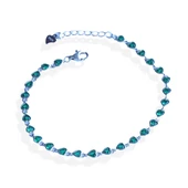 Kalp Yeşil Taşlı Su Yolu Gümüş Bileklik thumbnail 4