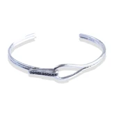 Düğüm Taşlı Gümüş Kelepçe thumbnail 3