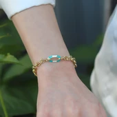 Fortuna Badem Gold Kaplama Gümüş Bileklik thumbnail 1