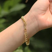 Kişiye Özel Taşlı Harf Gümüş Gurmet Bileklik thumbnail 3