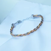 Örgü Modeli Gümüş Dorika Bileklik thumbnail 4