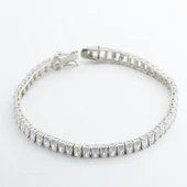 Baget Taşlı Su Yolu Gümüş Bileklik thumbnail 4